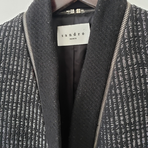 NWT Sandro Wool Blazer Coat Jacket Sz 38 - Picture 7 of 14